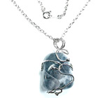 Авторский кулон с крупным флюоритом + цепочка Серебро 925