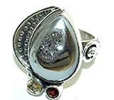Кольцо с серебряной друзой Серебро 925