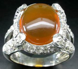 Кольцо с оранжевым огненным опалом Серебро 925