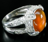 Кольцо с оранжевым огненным опалом Серебро 925