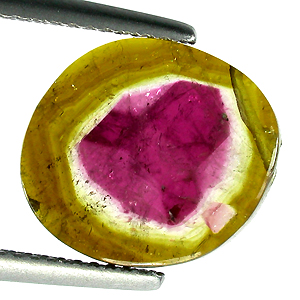 Слайс арбузного турмалина 3,37 карата