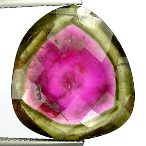 Крупный слайс арбузного турмалина 17,9 карат