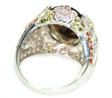 Перстень с дымчатым топазом Серебро 925