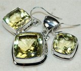 Комплект с цитринами Серебро 925