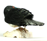 Скульптура "Тукан" из массива долерита и агата Не указан