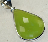 Яркий кулон с яблочно-зеленым агатом Серебро 925