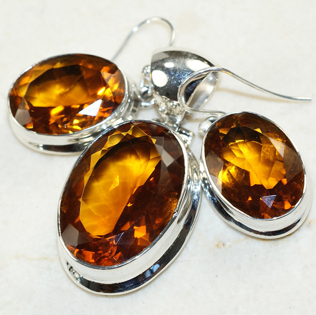 Комплект с медовым кварцем