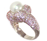 Великолепное кольцо с жемчугом Серебро 925