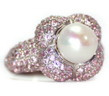 Великолепное кольцо с жемчугом Серебро 925