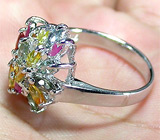 Замечательное кольцо с сапфирами Серебро 925