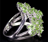 Красивейшее кольцо с перидотами Серебро 925