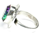 Стильное кольцо с мистик-топазом Серебро 925