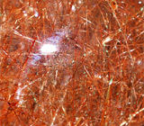 Эффектный кварц-волосатик с оранжевым рутилом 93,62 карат 