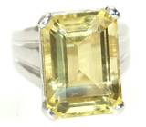 Стильное кольцо с цитрином Серебро 925