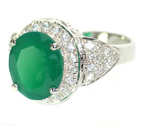 Великолепное кольцо с авантюрином Серебро 925