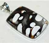 Крупный кулон с "ореховой" яшмой Серебро 925