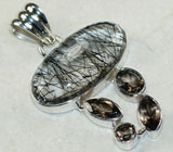 Кулон с кварцем-волосатиком Серебро 925