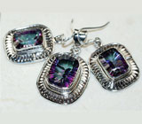 Комплект с яркими мистк-топазами Серебро 925