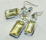 Комплект с лимонными цитринами Серебро 925