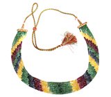 Радужное колье с изумрудами, сапфирами и рубинами Не указан