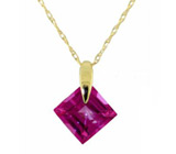 Кулон с розовым топазом