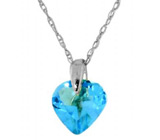 Кулон с голубым топазом