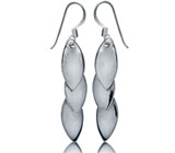 Оригинальные серьги-чешуйки Серебро 925