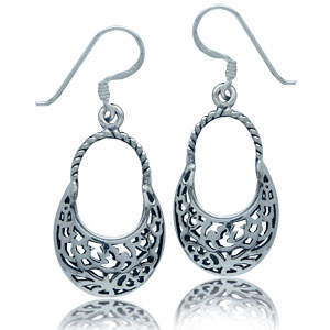 Филигранные серьги из серебра