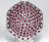 Роскошный комплект с розовыми сапфирами Серебро 925