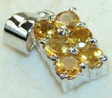 Комплект с золотистыми цитринами Серебро 925