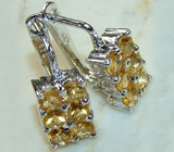 Комплект с золотистыми цитринами Серебро 925