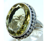 Кольцо с ярким цитрином Серебро 925