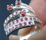 Кольцо с розовыми сапфирами Серебро 925