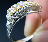 Кольцо с желтыми лабораторными сапфирами Серебро 925