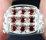 Перстень с лабораторными сапфирами Серебро 925