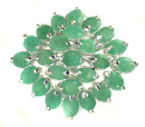 Кольцо с изумрудами Серебро 925