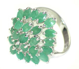 Кольцо с изумрудами Серебро 925