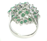 Кольцо с изумрудами Серебро 925