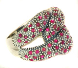 Оригинальное кольцо с сапфирами Серебро 925