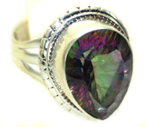 Кольцо с ярким мистик-топазом Серебро 925