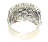 Широкое кольцо с пурпурными сапфирами Серебро 925