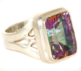 Эффектное кольцо с мистическим топазом Серебро 925