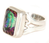 Эффектное кольцо с мистическим топазом Серебро 925