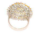 Роскошное кольцо с ярко-желтыми сапфирами Серебро 925