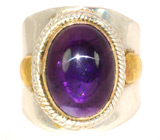 Перстень со сливовым аметистом Серебро 925