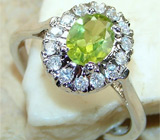 Комплект с перидотами Серебро 925