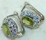 Комплект с перидотами Серебро 925