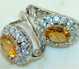 Комплект с золотистыми цитринами Серебро 925