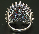 Превосходное кольцо с гранатами Серебро 925