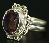 Кольцо с насыщенным аметистом Серебро 925